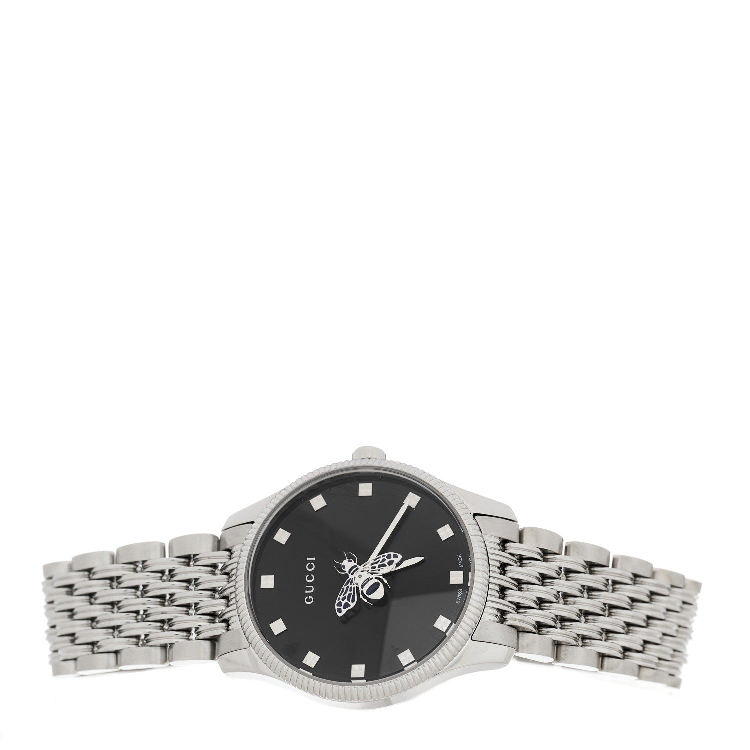 Gucci Stainless Steel 29mm G-Timeless Bee Quartz Watch Black 2 of 5