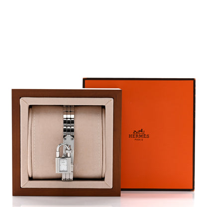 Hermes Stainless Steel Diamond Pave 16mm Kelly Quartz Watch 6 of 6
