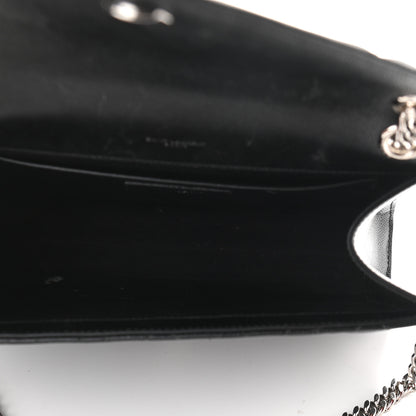 Saint Laurent Grain De Poudre Textured Mixed Matelasse Triquilt Medium Monogram Satchel Black 5 of 10