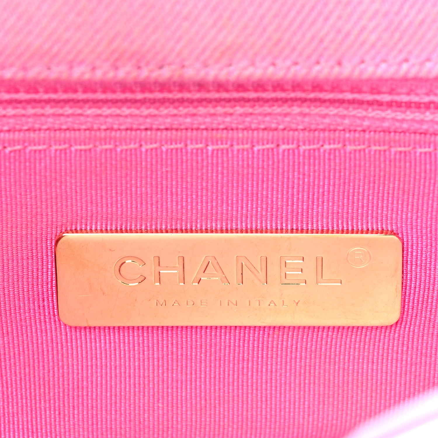 Chanel Denim Quilted Medium Chanel 19 Flap Neon Pink 6 of 9