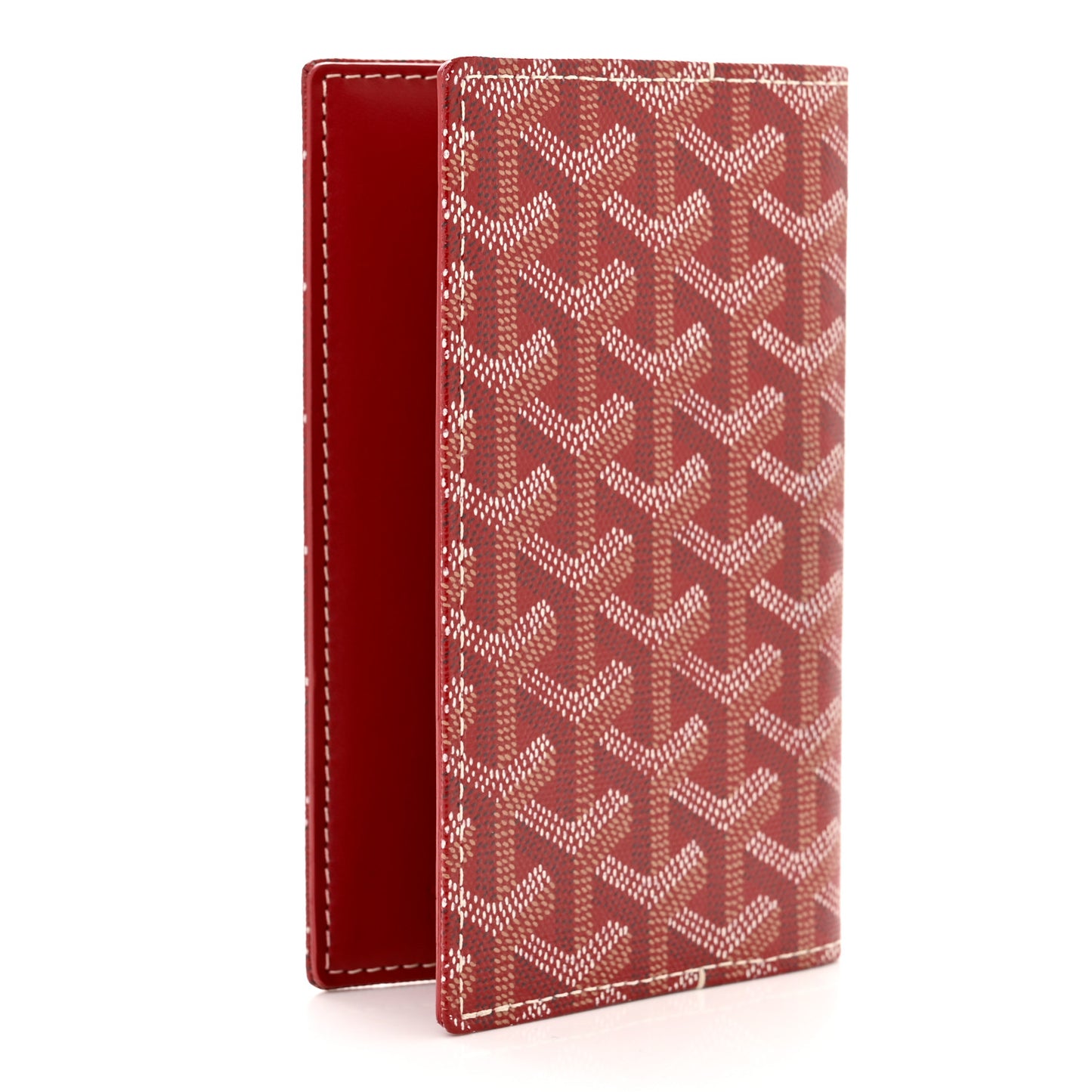 Goyardine Passport Wallet Red