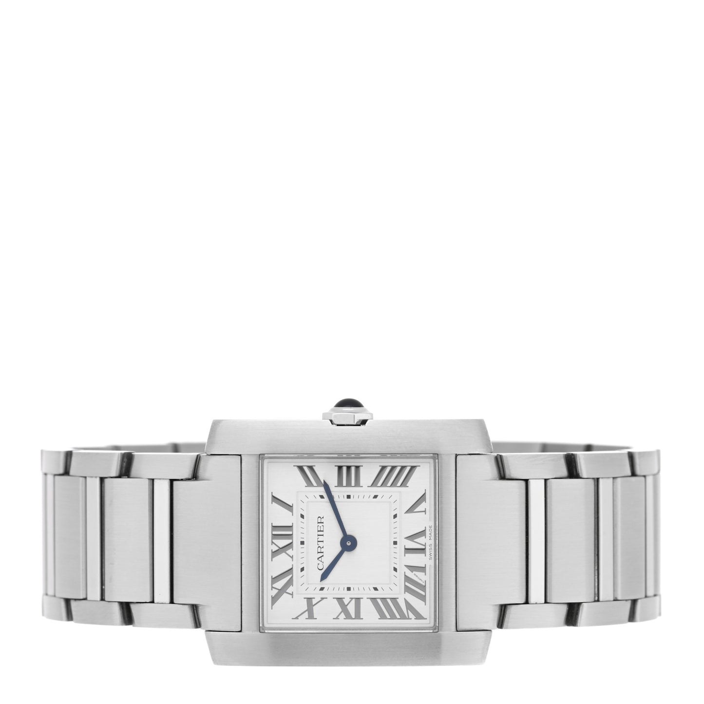 Stainless Steel Diamond Bezel 27mm Tank Francaise Quartz Watch
