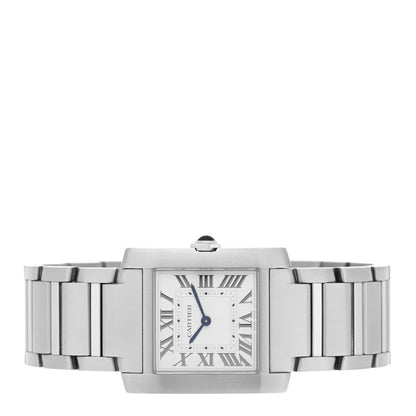 Cartier Stainless Steel Diamond Bezel 27mm Tank Francaise Quartz Watch 2 of 5