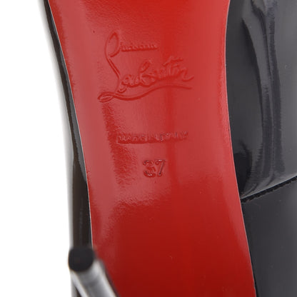 Christian Louboutin Patent New Very Prive 120 Pumps 37 Black Red 6 of 9