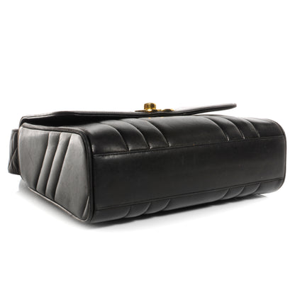 Chanel Lambskin Vertical Quilted CC Flap Shoulder Bag Black 4 of 8