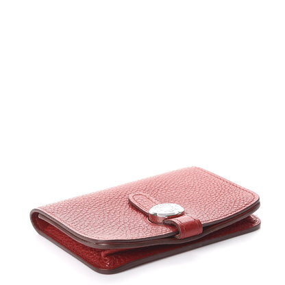 Hermes Togo Dogon Card Case Rouge Garance 4 of 8