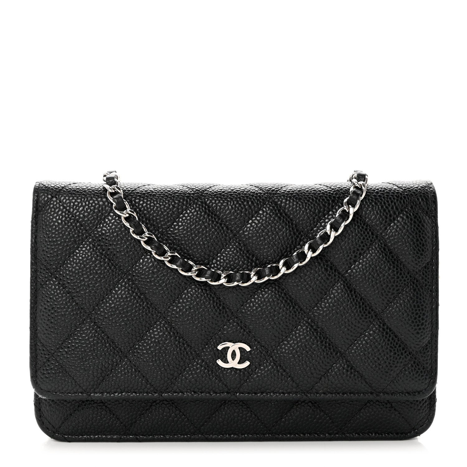 Chanel Caviar Quilted Wallet on Chain WOC Black 1 of 12