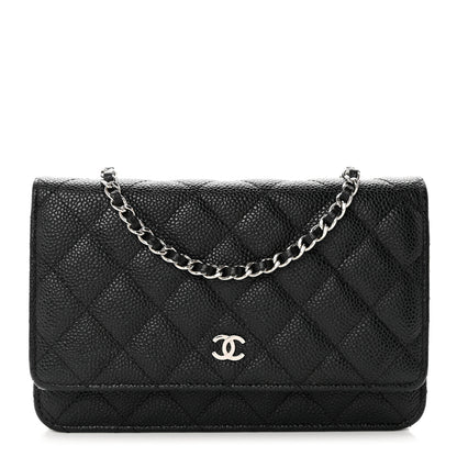 Chanel Caviar Quilted Wallet on Chain WOC Black 1 of 12