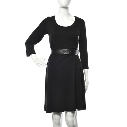 Chanel Caviar CC Logo Belt 110 Black 2 of 9