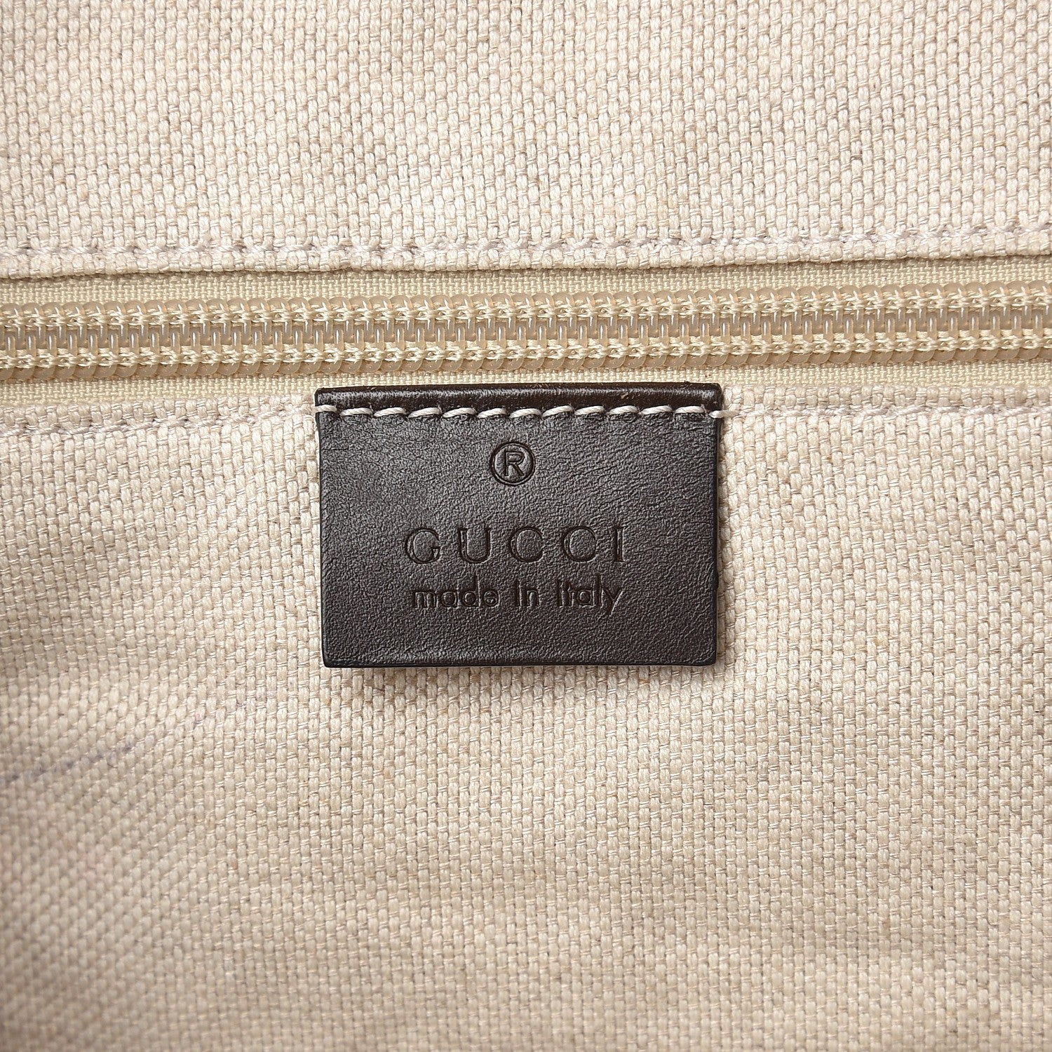 Gucci GG Supreme Monogram Medium Single Buckle Rucksack Backpack Beige Ebony Brown 6 of 11