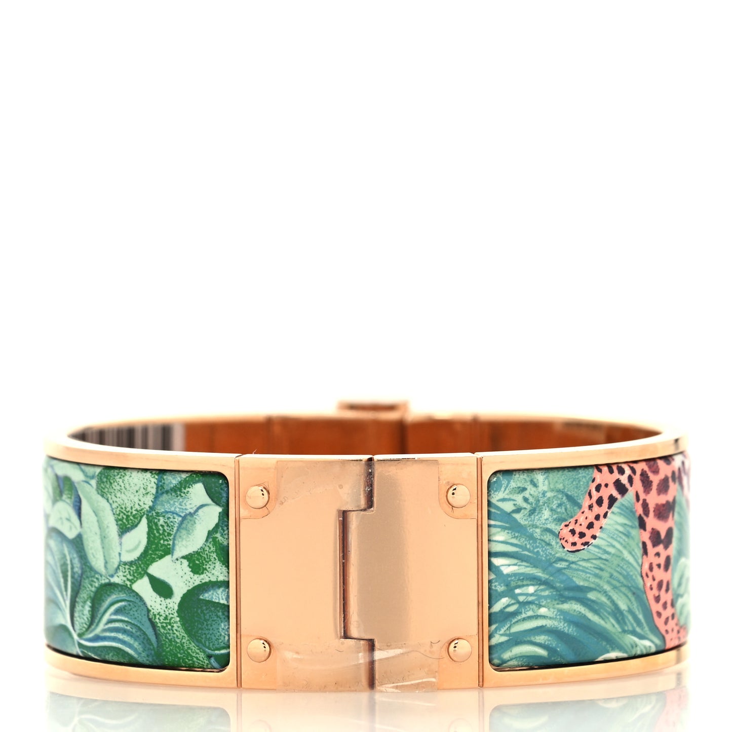 Enamel Printed Equateur Wide Hinged Bracelet S Cassatta