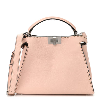 Fendi Cuoio Romano Selleria Bi-Color Medium Peekaboo Iconic Essentially Satchel Cipria Latte 1 of 10