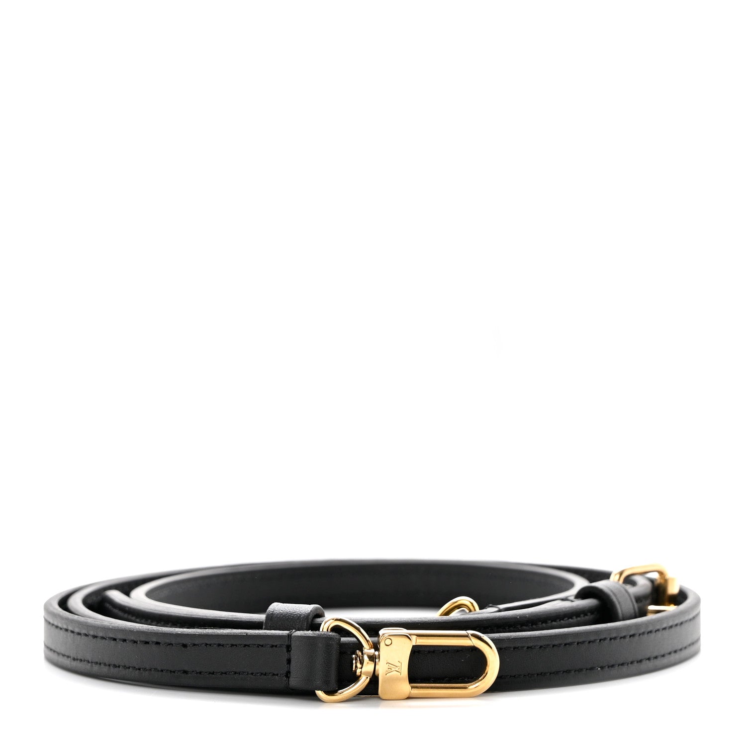 Louis Vuitton Calfskin Reverse Monogram Giant Double Zip Pochette Strap Black 1 of 5