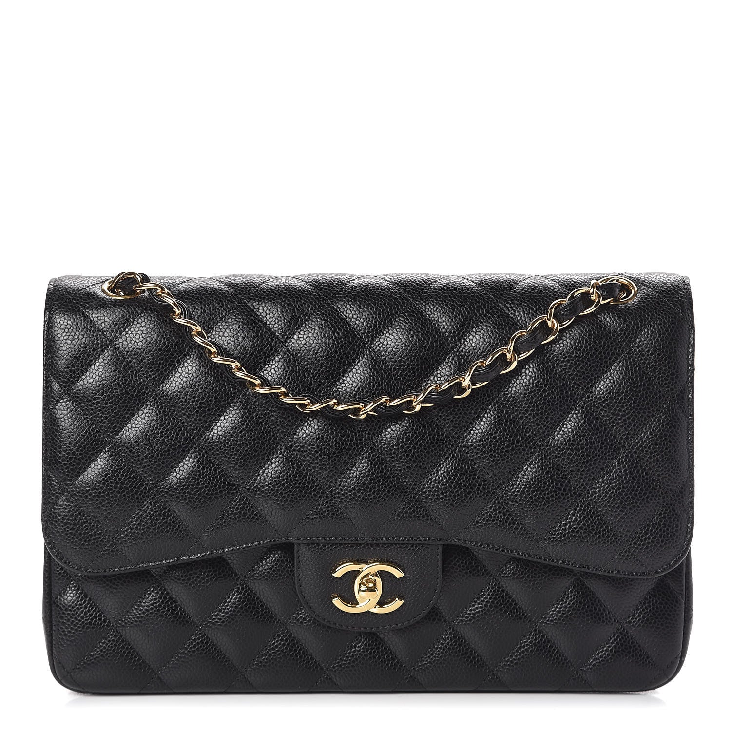 Chanel Caviar Quilted Jumbo Double Flap Black 1 of 9