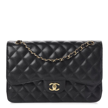 Chanel Caviar Quilted Jumbo Double Flap Black 1 of 9