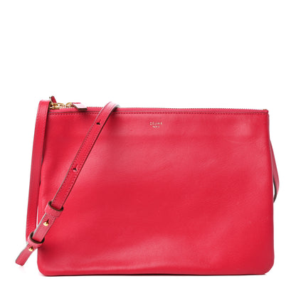 Celine Lambskin Large Trio Crossbody Bag Fuchsia 1 of 8