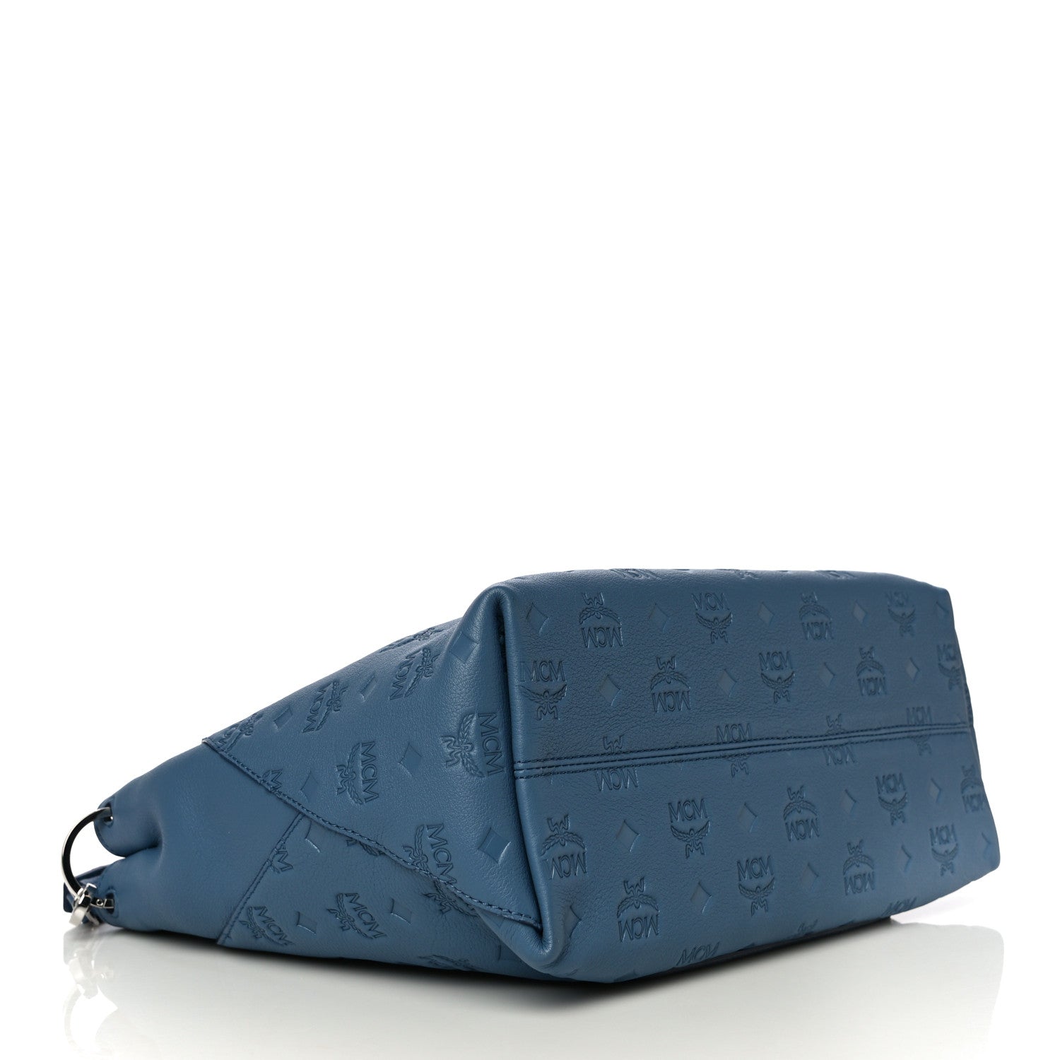 MCM Calfskin Ottomar Monogram Large Klara Hobo Luft Blue 4 of 9