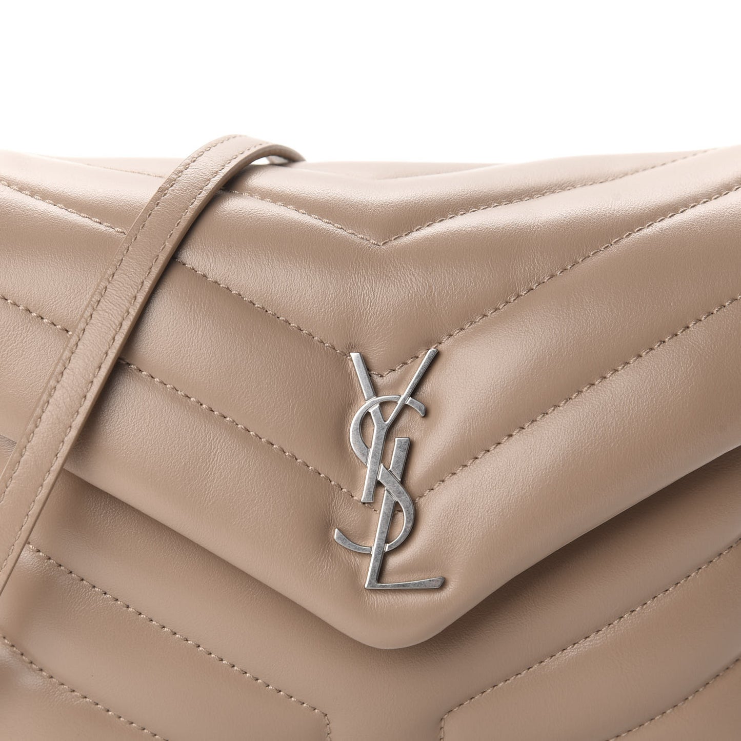 Calfskin Y Quilted Monogram Toy Loulou Crossbody Bag Mink