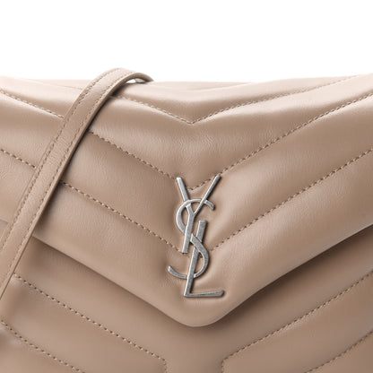 Saint Laurent Calfskin Y Quilted Monogram Toy Loulou Crossbody Bag Mink 11 of 11