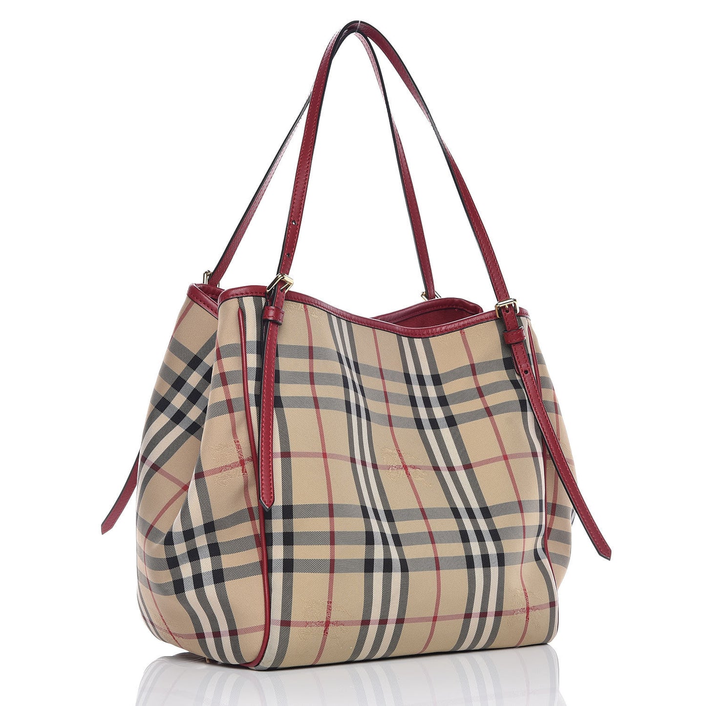Horseferry Check Small Canterbury Tote Honey Parade Red