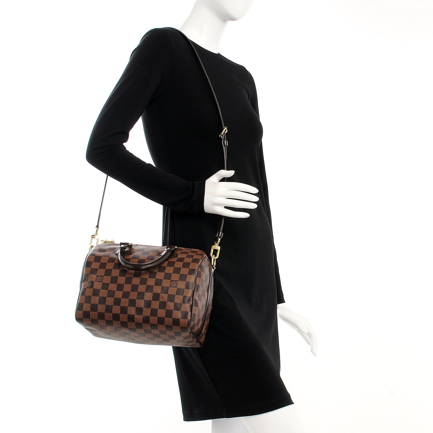 Louis Vuitton Damier Ebene Speedy Bandouliere 25 3 of 16