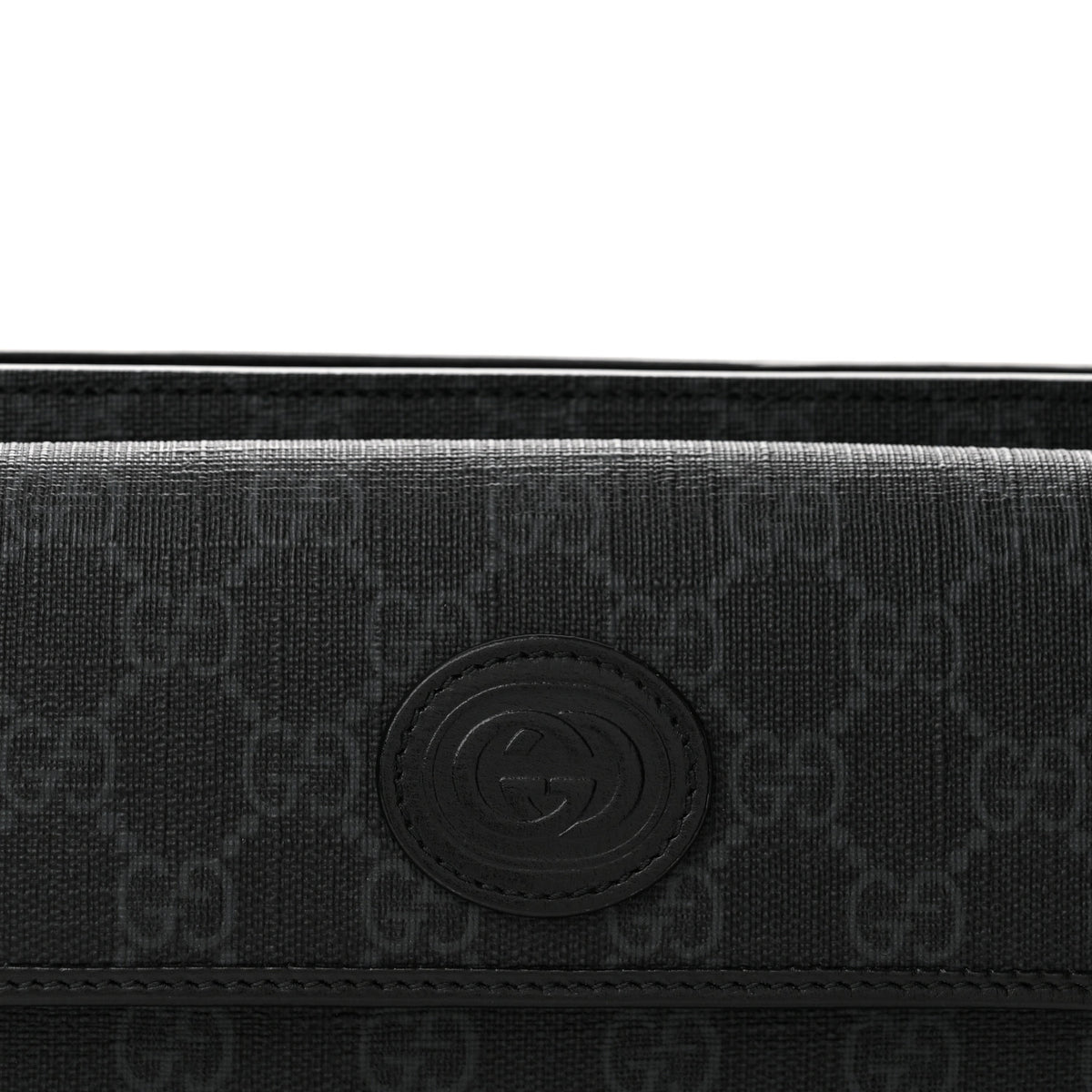 GG Supreme Monogram Canvas Interlocking G Belt Bag Black