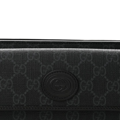 Gucci GG Supreme Monogram Canvas Interlocking G Belt Bag Black 8 of 12
