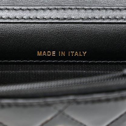 Chanel Calfskin Quilted Maxi Pearls Clutch With Chain Black 7 of 13