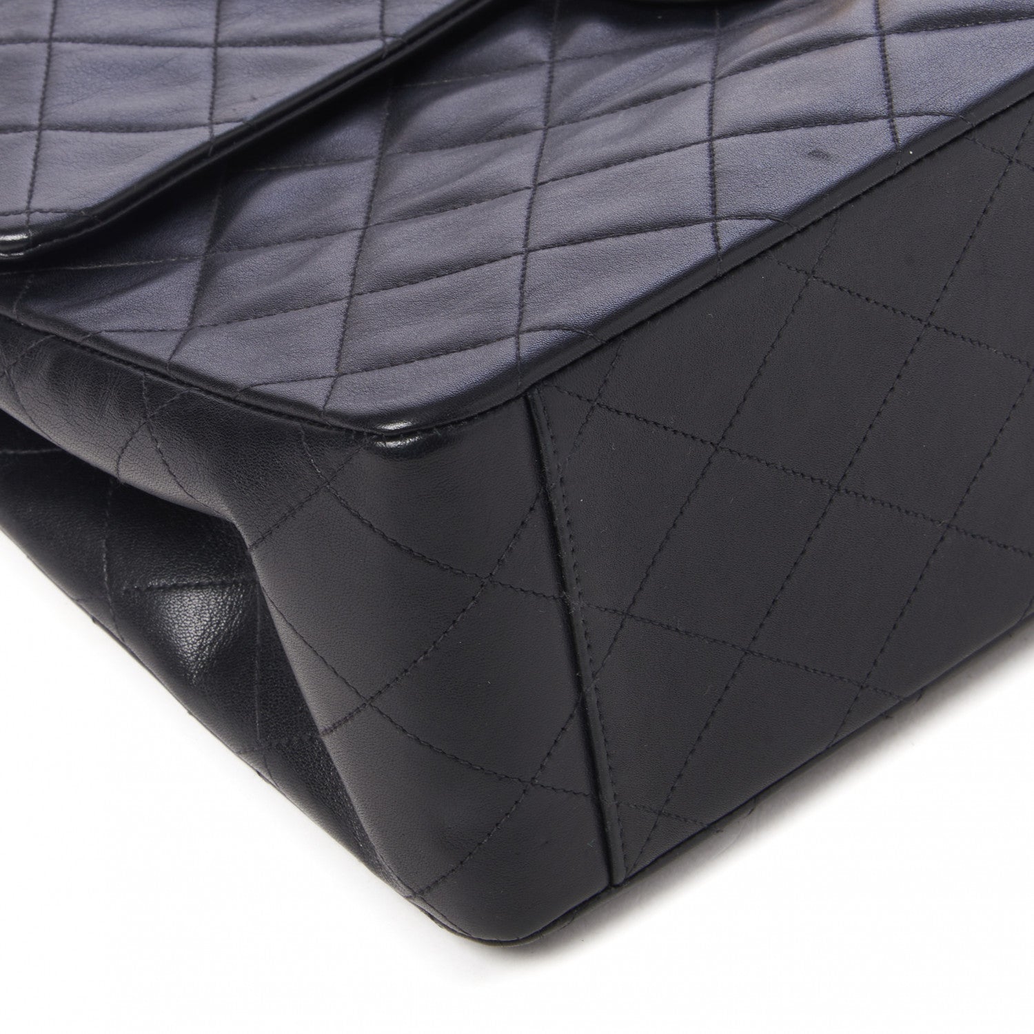 Chanel Lambskin Quilted XL Jumbo Single Flap Black 7 of 10
