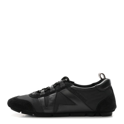 Louis Vuitton Suede Calfskin LV Sneakerina 39.5 Black 1 of 10