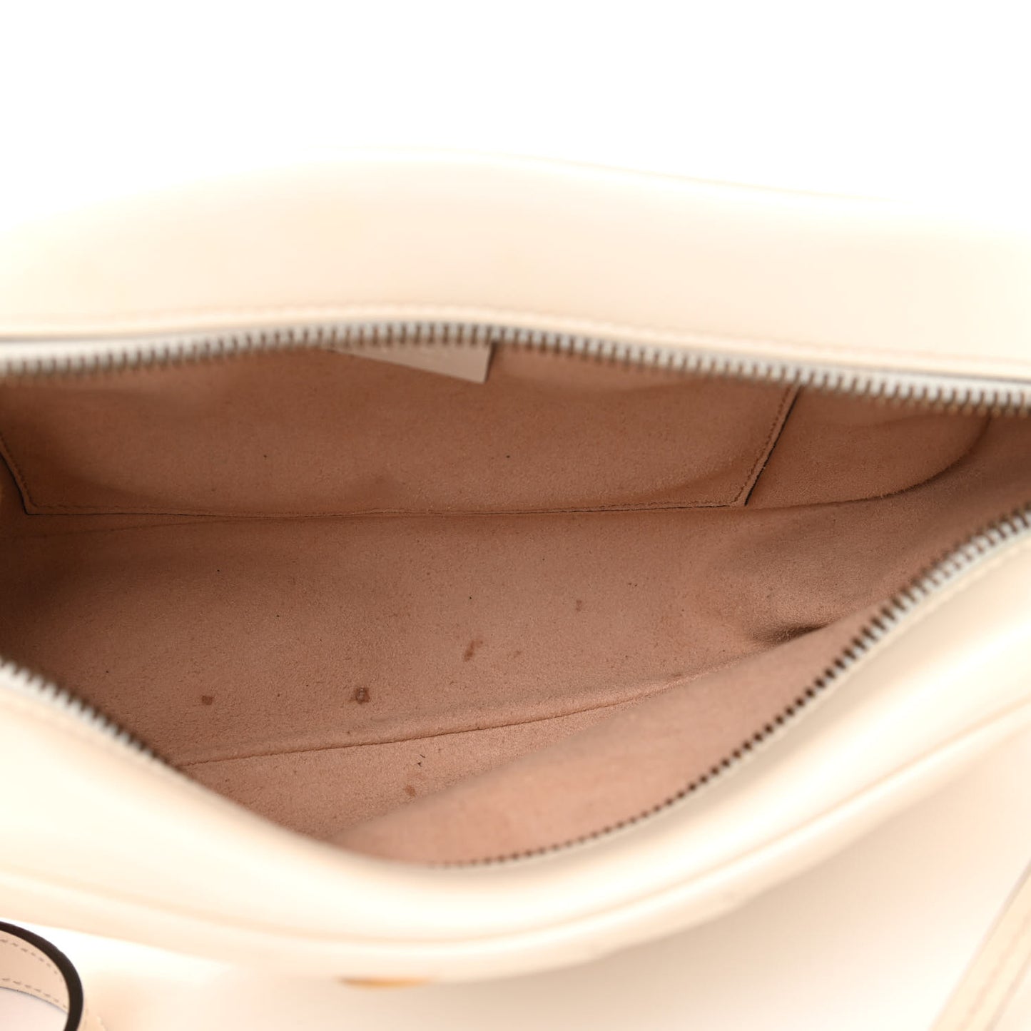 Calfskin Matelasse Small GG Marmont Chain Shoulder Bag White