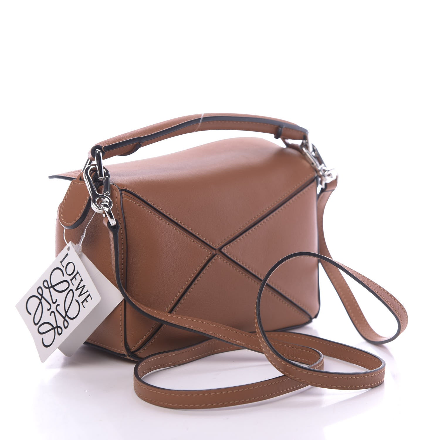 Loewe Calfskin Mini Puzzle Bag Tan 3 of 9