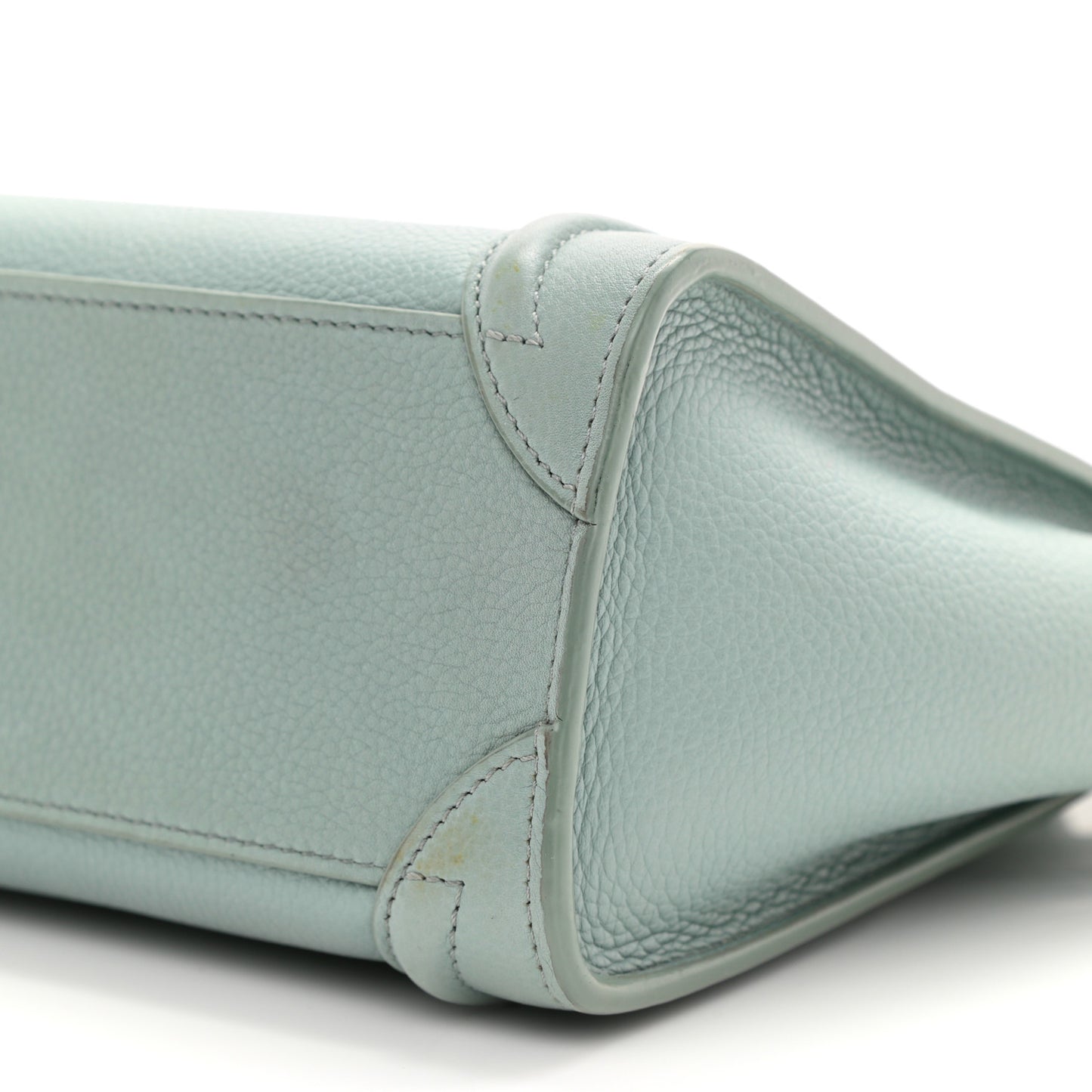 Drummed Calfskin Nano Luggage Almond