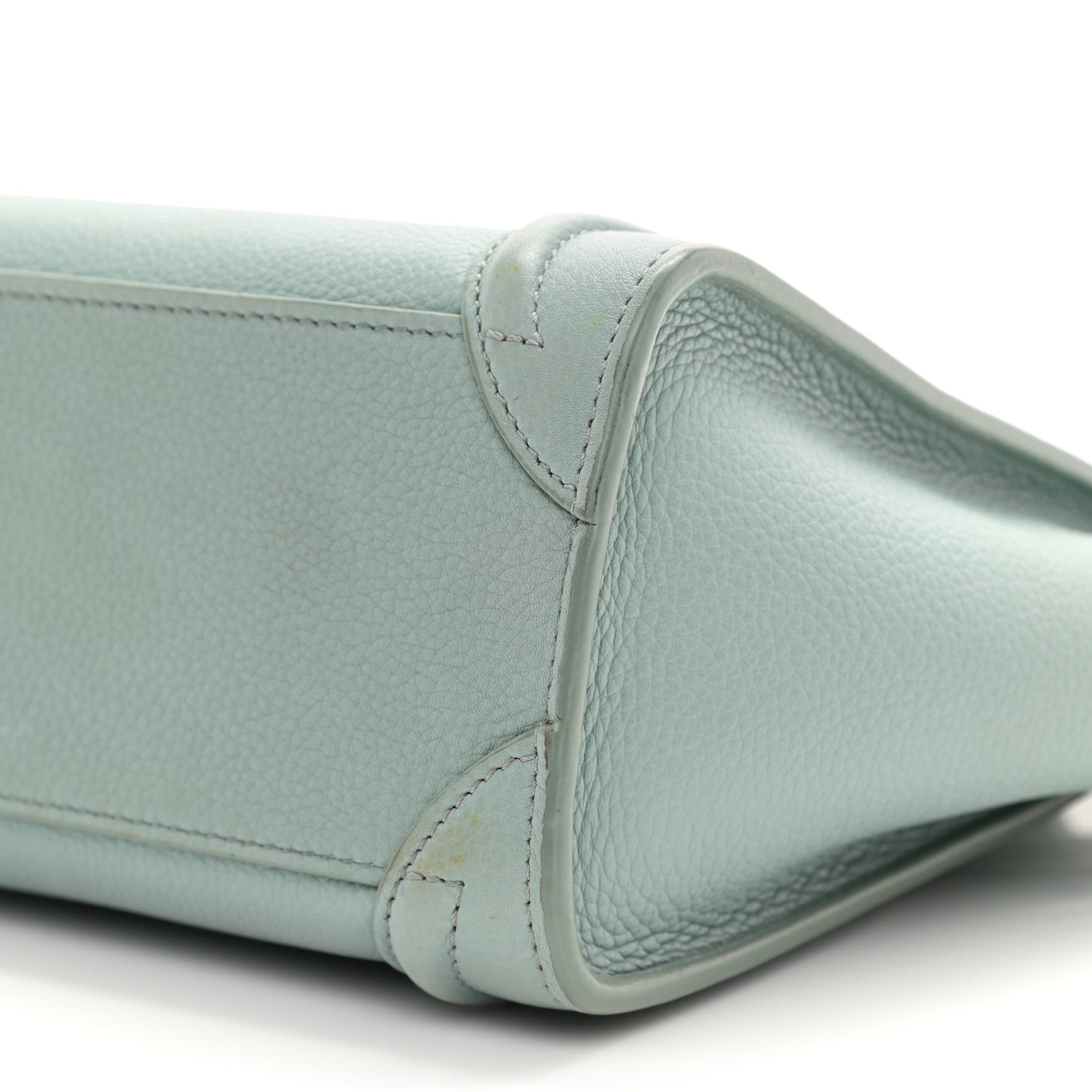 Celine Drummed Calfskin Nano Luggage Almond 12 of 14