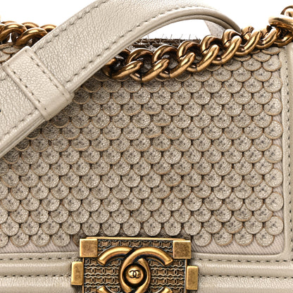 Chanel Metallic Lambskin Mini Scaled Boy Flap Gold 7 of 10