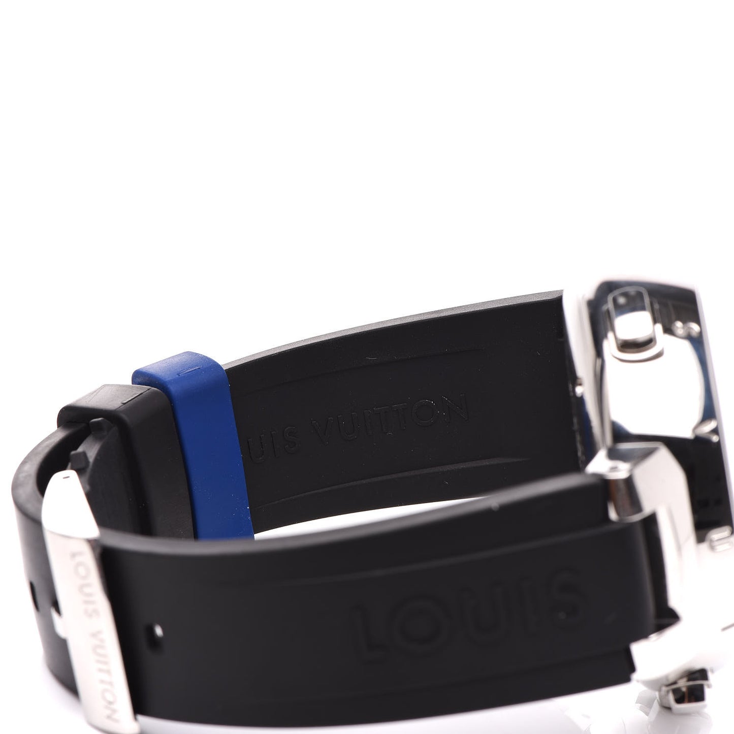 Stainless Steel Rubber 44mm Tambour Regatta Quartz Watch Blue