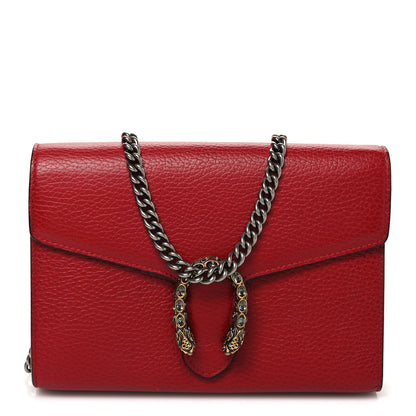 Gucci Calfskin Mini Dionysus Chain Wallet Hibiscus Red 1 of 10