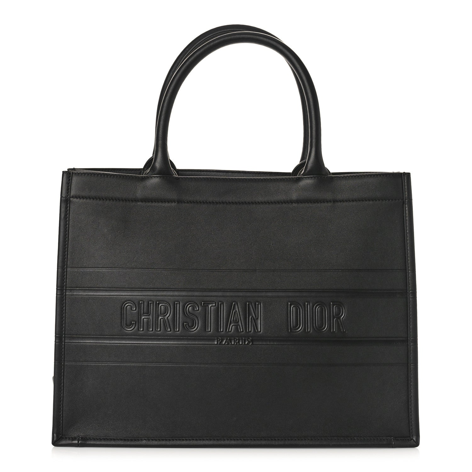 Christian Dior Calfskin Embossed Medium Book Tote Black 1 of 9