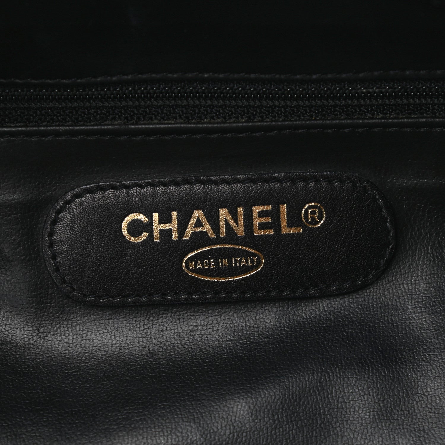 Chanel Calfskin Stitched XL Weekender Black 9 of 14