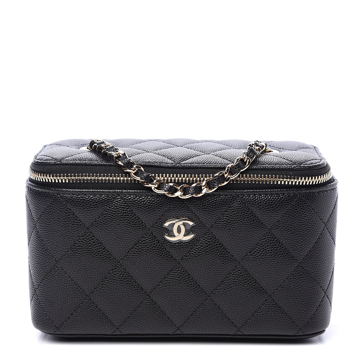 Chanel Caviar Quilted Small Vanity Case With Chain Black 1 of 9