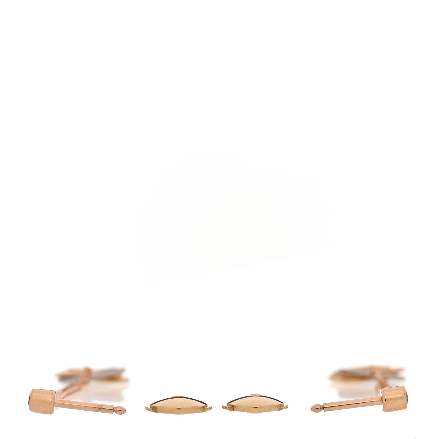 Cartier 18K Pink Yellow White Gold Diamond Small Trinity Drop Earrings 4 of 5