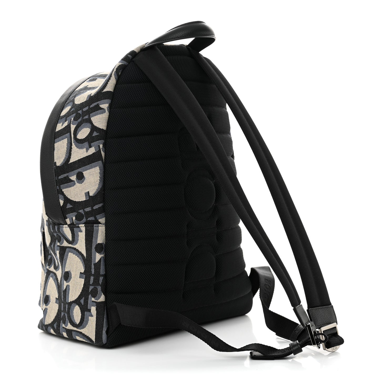 Oblique Maxi Calfskin Rider Kid's Backpack Beige Blue