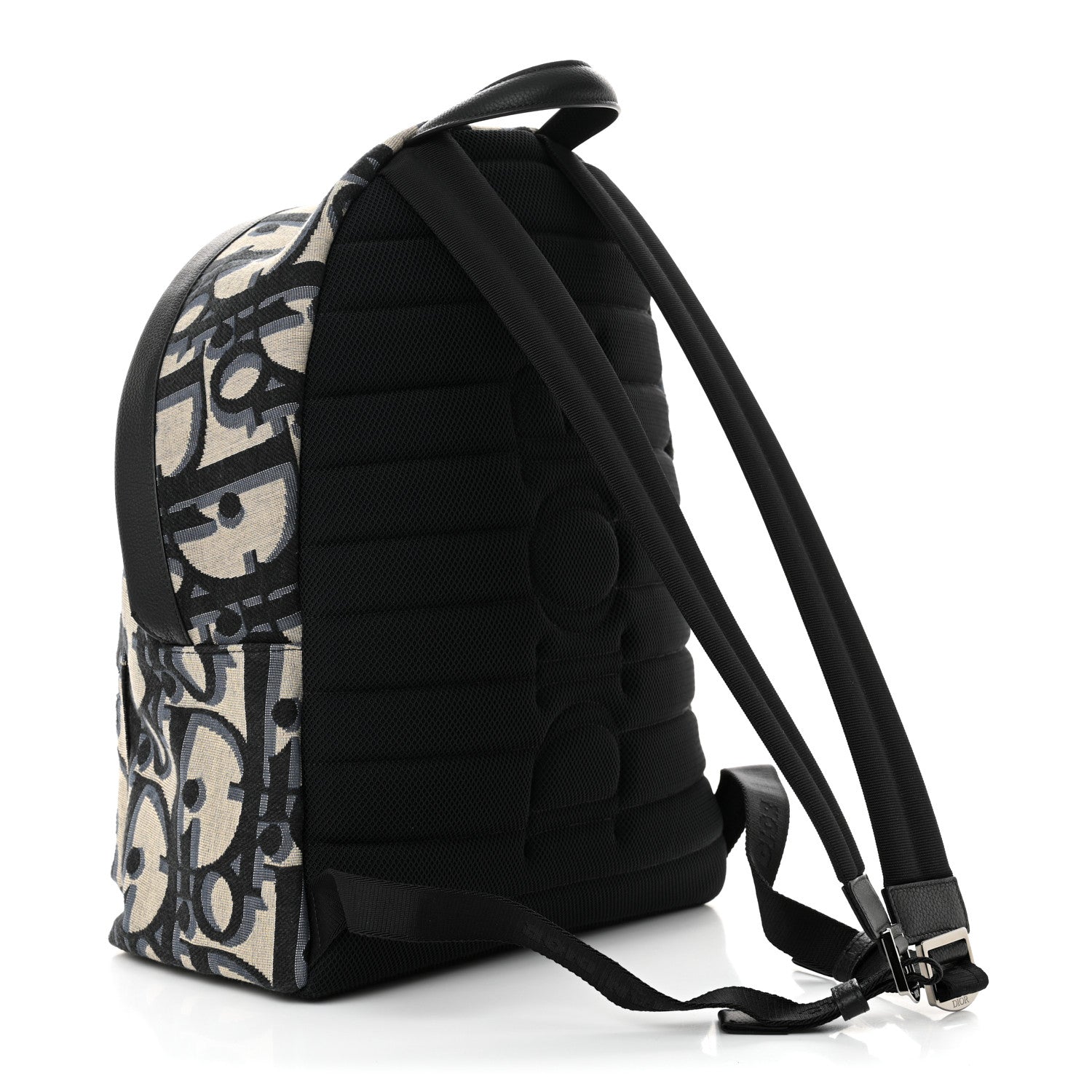 Christian Dior Oblique Maxi Calfskin Rider Kid's Backpack Beige Blue 3 of 9