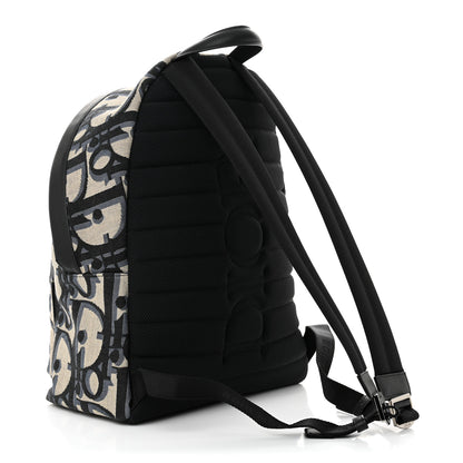 Christian Dior Oblique Maxi Calfskin Rider Kid's Backpack Beige Blue 3 of 9