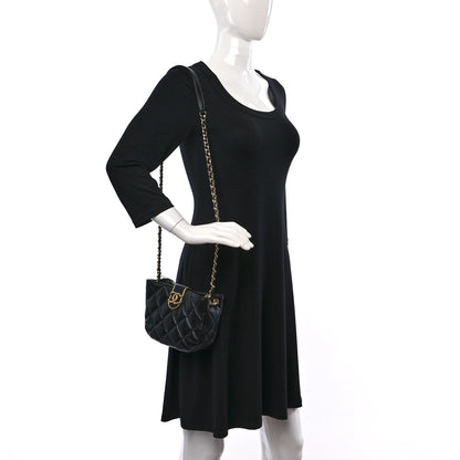 Chanel Lambskin Quilted Small Chain Hobo Black 2 of 11