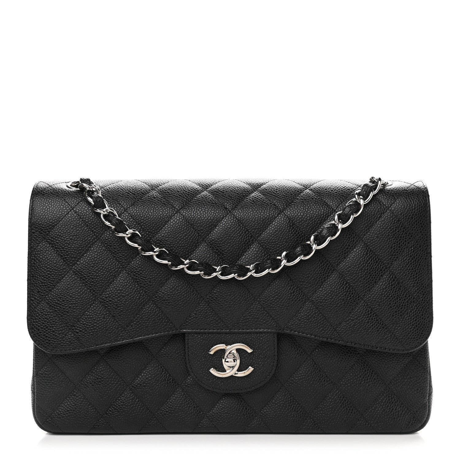 Chanel Caviar Quilted Jumbo Double Flap Black 1 of 9