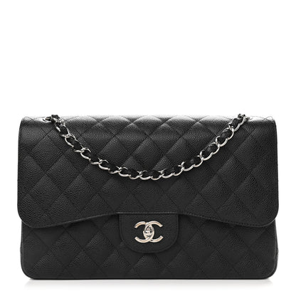 Chanel Caviar Quilted Jumbo Double Flap Black 1 of 9