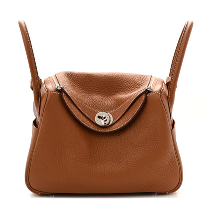 Hermes Taurillon Clemence Lindy 26 Gold 1 of 11