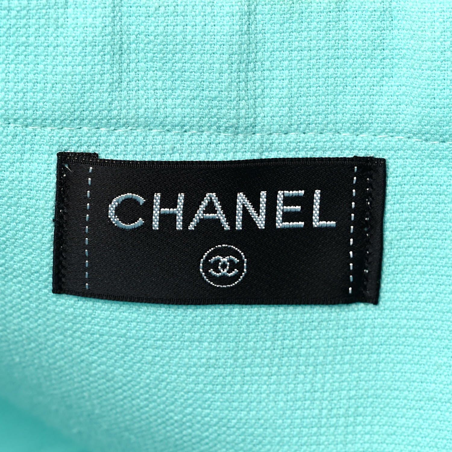 Chanel Terry Cotton CC Beach Tote Turquoise 6 of 16