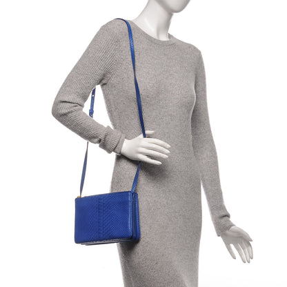 Celine Python Small Trio Crossbody Bag Royal Blue 2 of 6